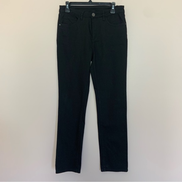 NWT New Ming Wang Black High Rise Straight Leg Stretch Jeans Size 6